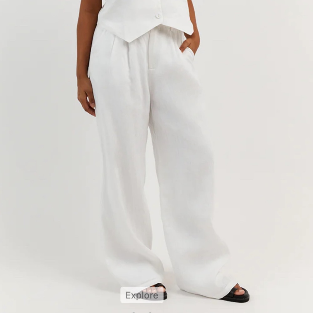 White Linen Pant